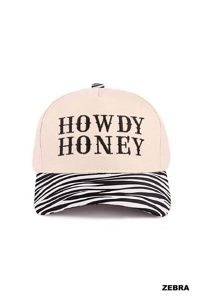 Howdy Honey Two-tone Canvas Cotton Cap