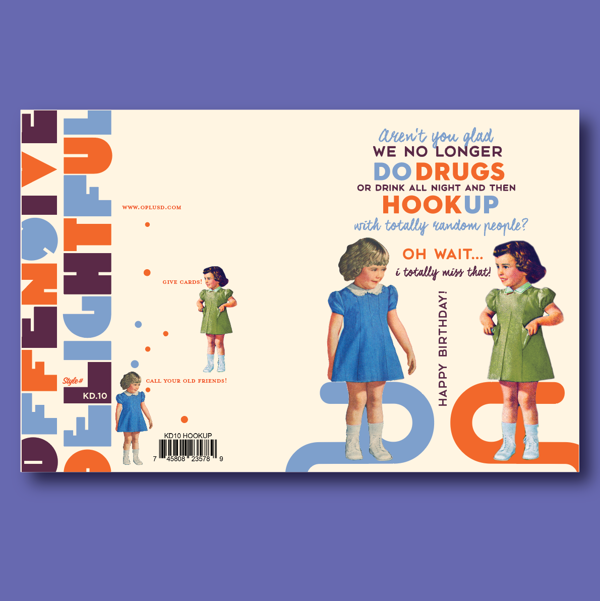 HOOK UP DO DRUGS! birthday card
