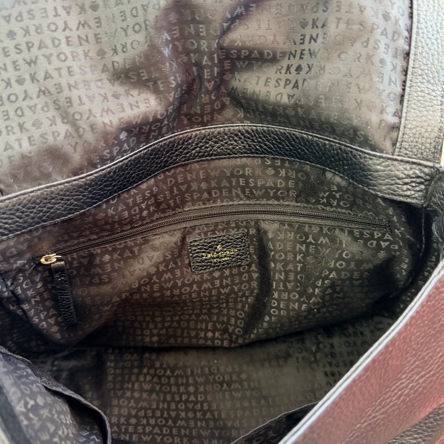 KATE SPADE Bow Bag Black Pebbled Leather