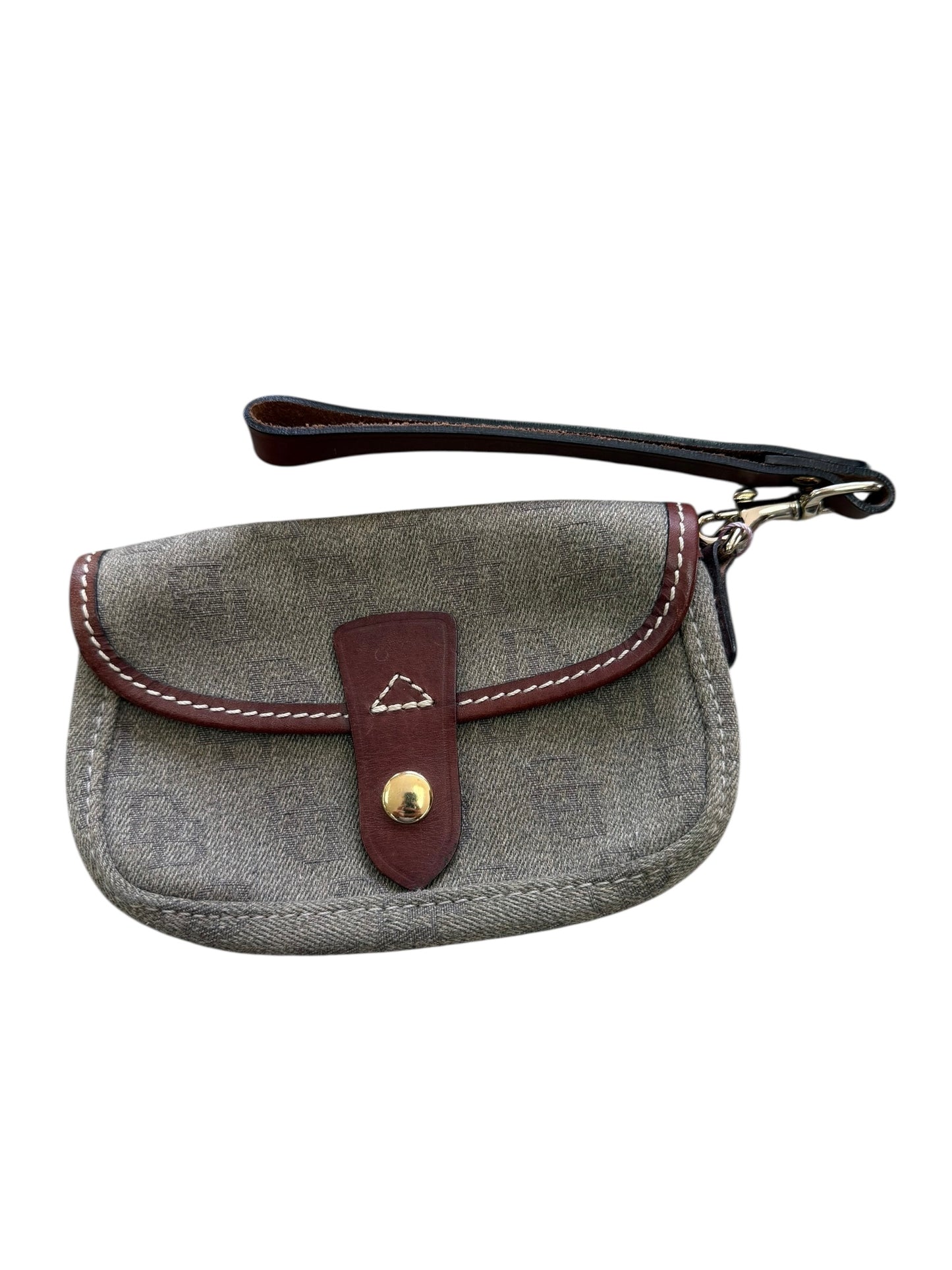 Dooney & Bourke Monogram Canvas Wristlet Wallet Vintage