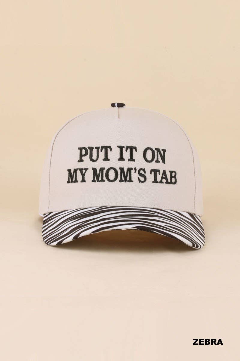 Put It On My Mom's Tab Two Tone Snapback Hat