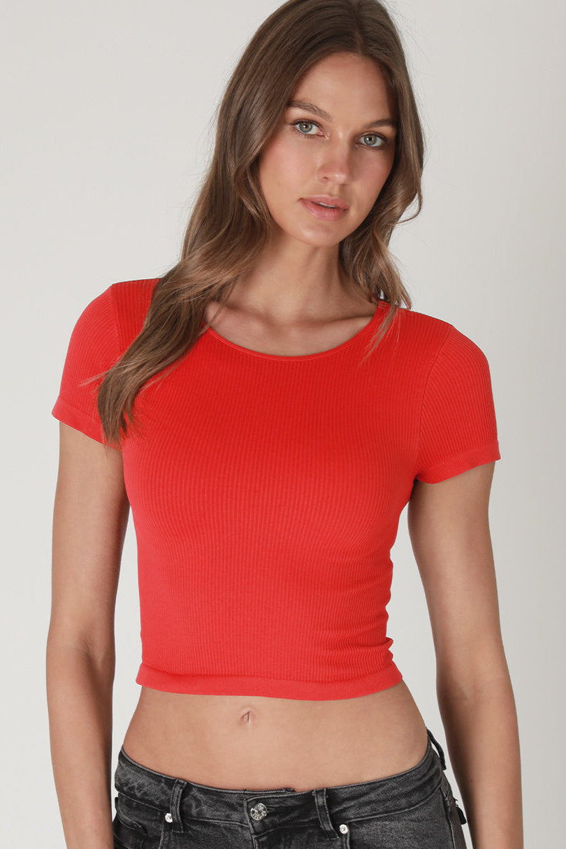 New NIKIBIKI RIBBED BABY TEE OS