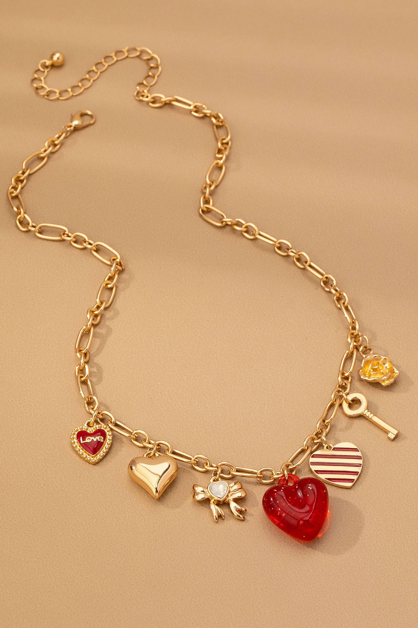 CHARM NECKLACE-HEARTS|80N92641