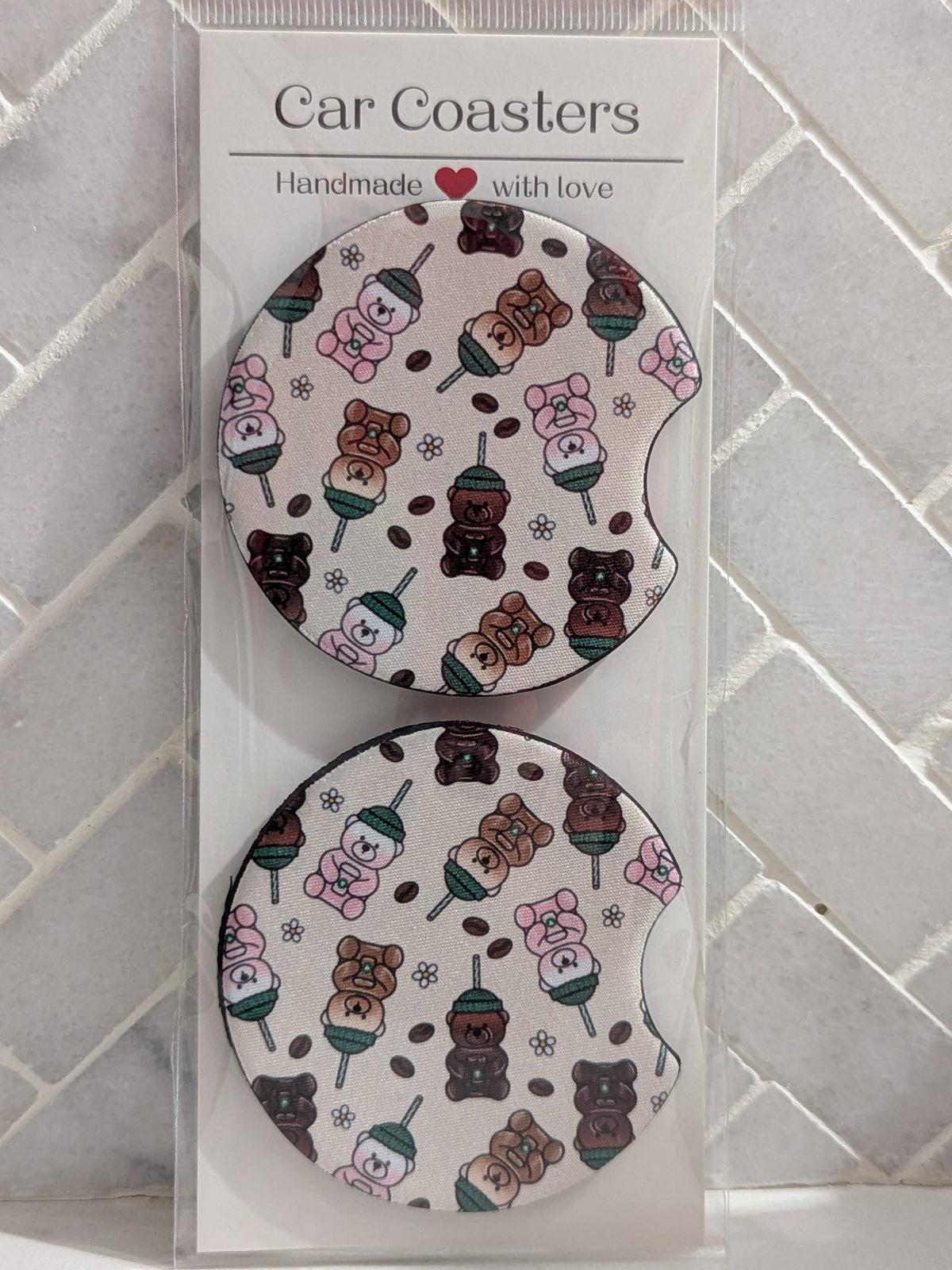 Coffee Bear Car Coasters