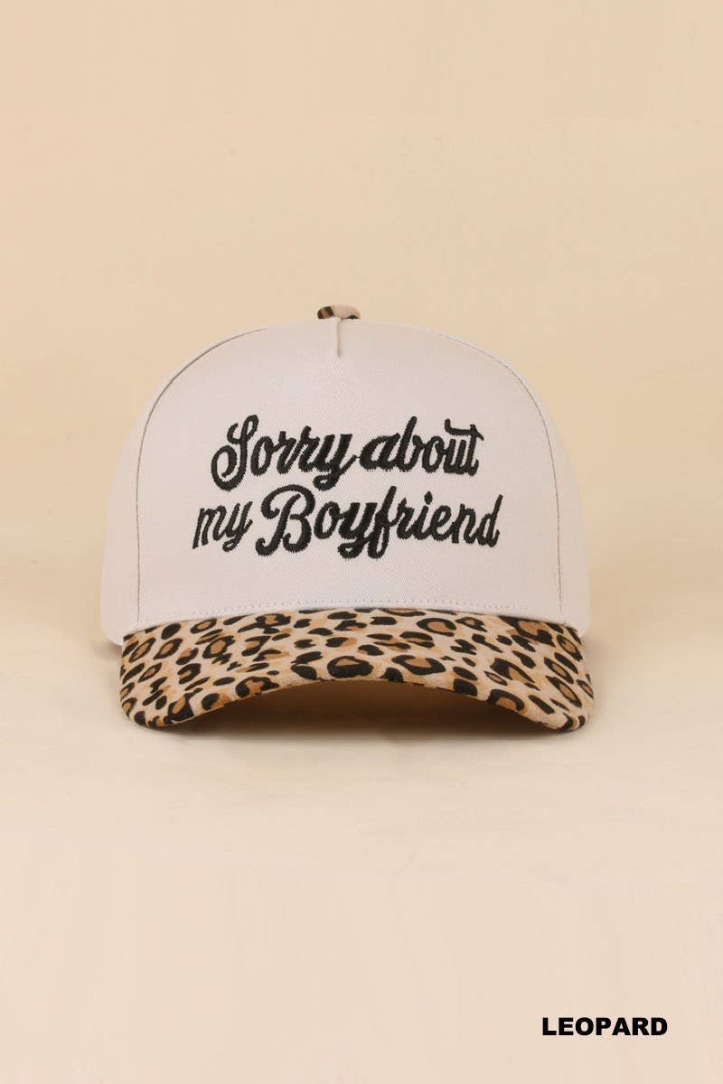 Sorry About My Boyfriend Two Tone Snapback Hat