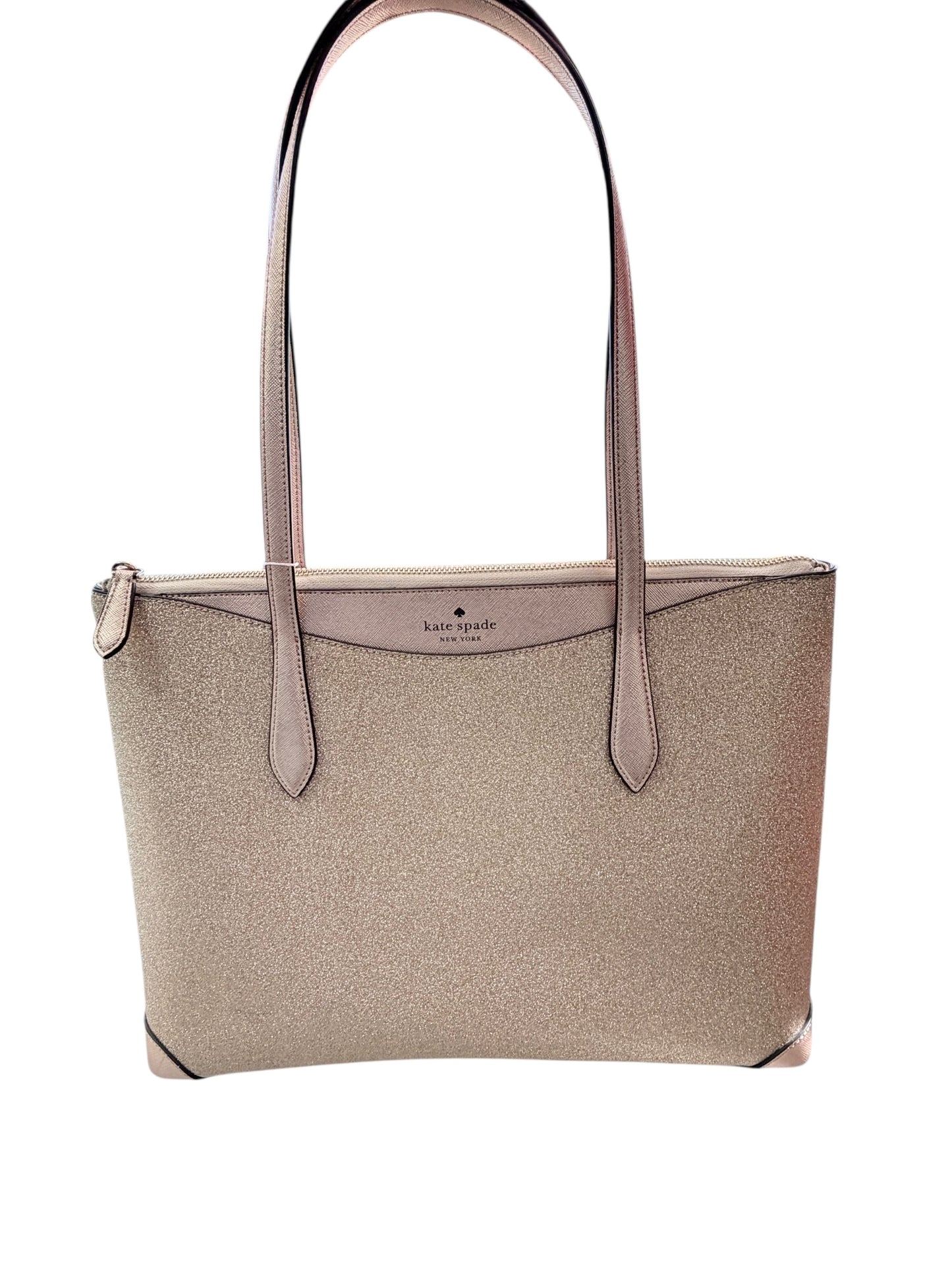 Kate Spade Large Shimmer Tote Bag Rose Gold