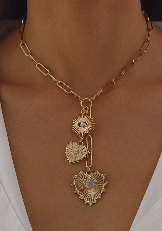 Josslyn Charm Necklace Queen of Hearts