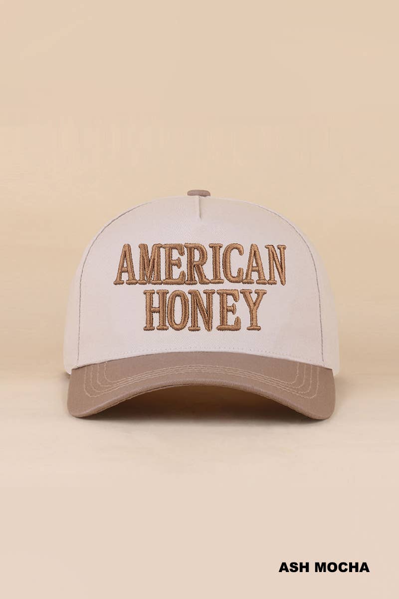 American Honey Two Tone Canvas Cotton Cap