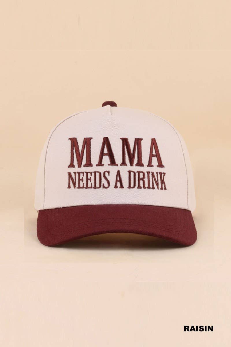 Mama Needs A Drink Two Tone Snapback Hat