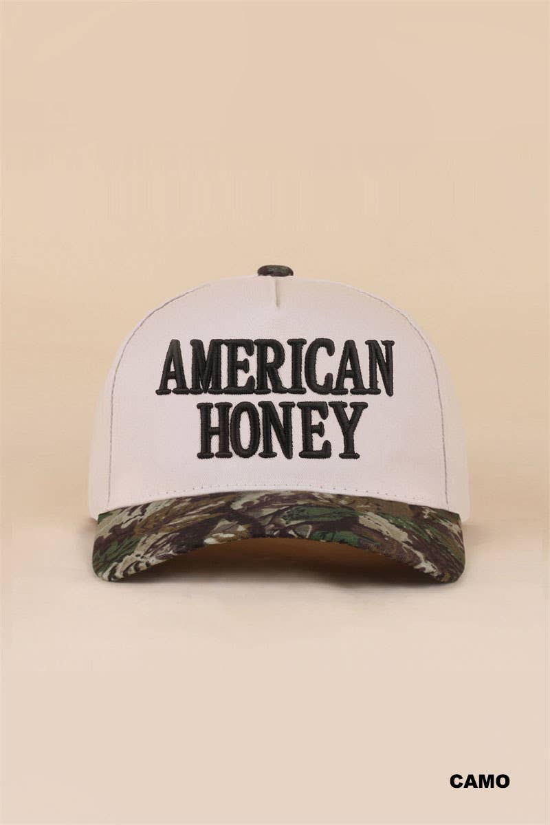American Honey Two Tone Canvas Cotton Cap