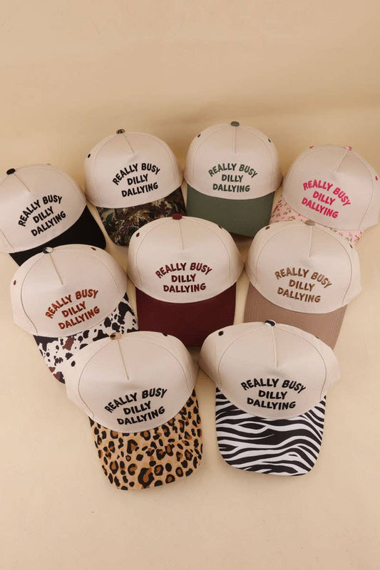 Really Busy Dilly Dallying Two Tone Snapback Hat