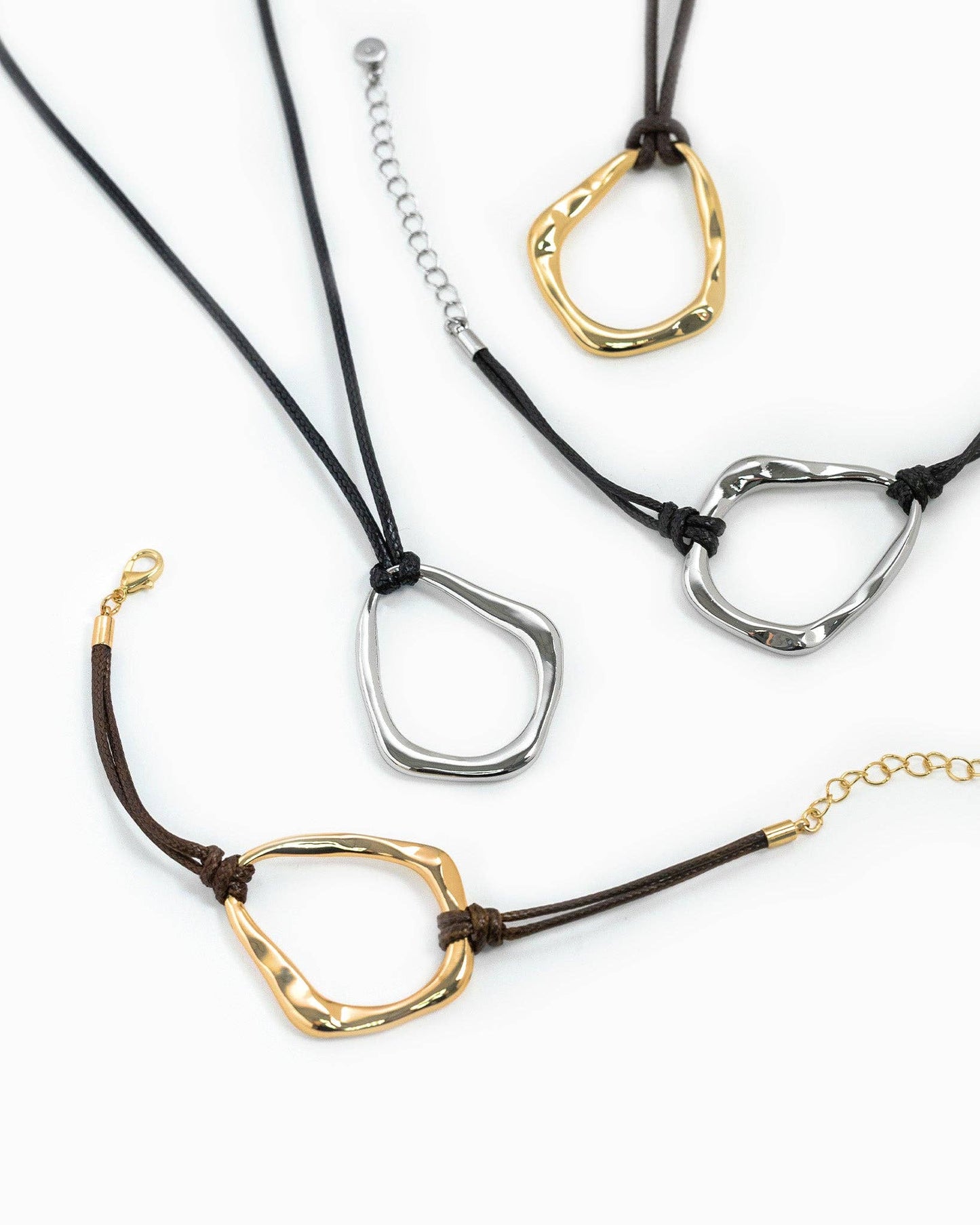 Abstract Wave Cord Necklace