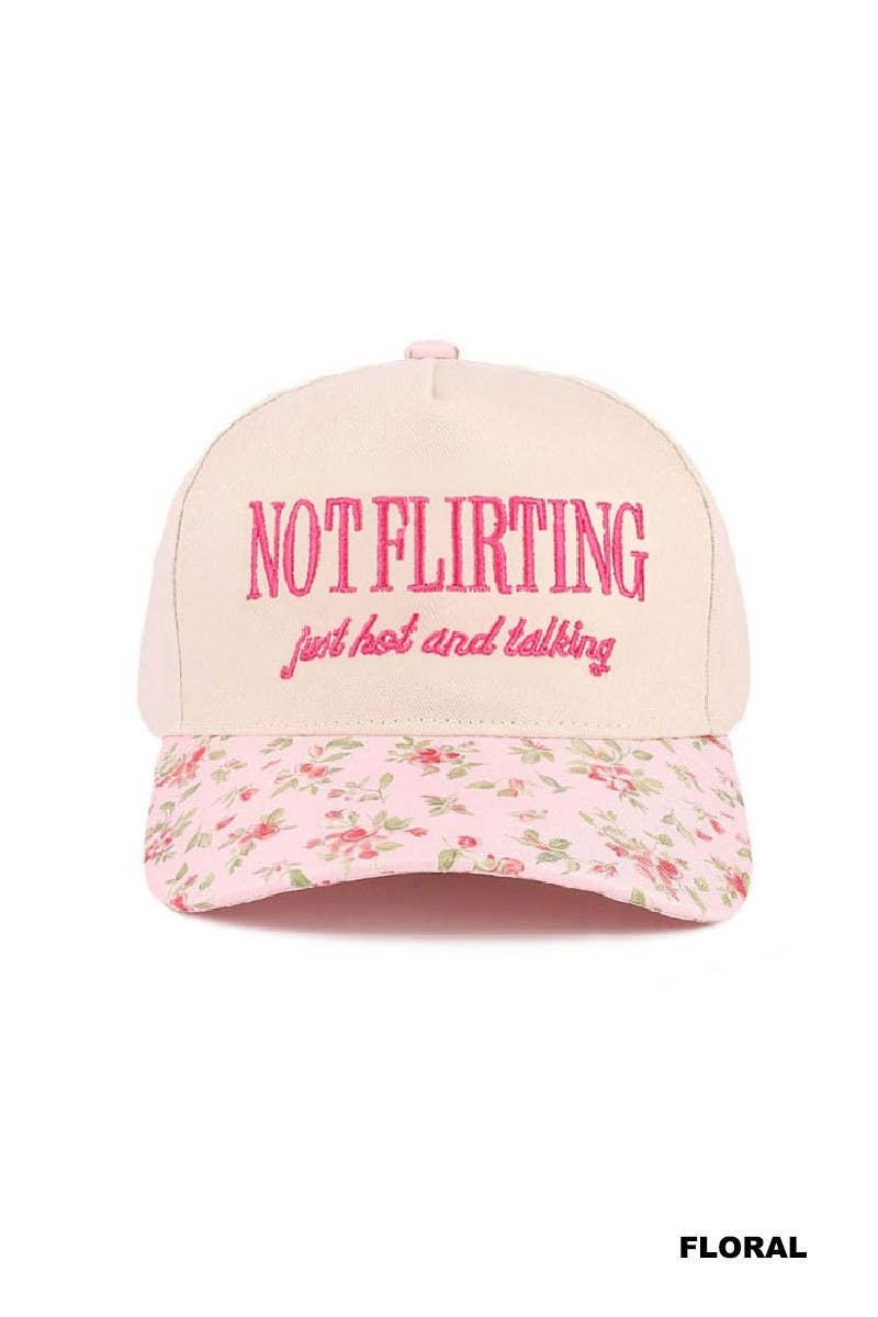 Not Flirting Two Tone Canvas Cotton Cap