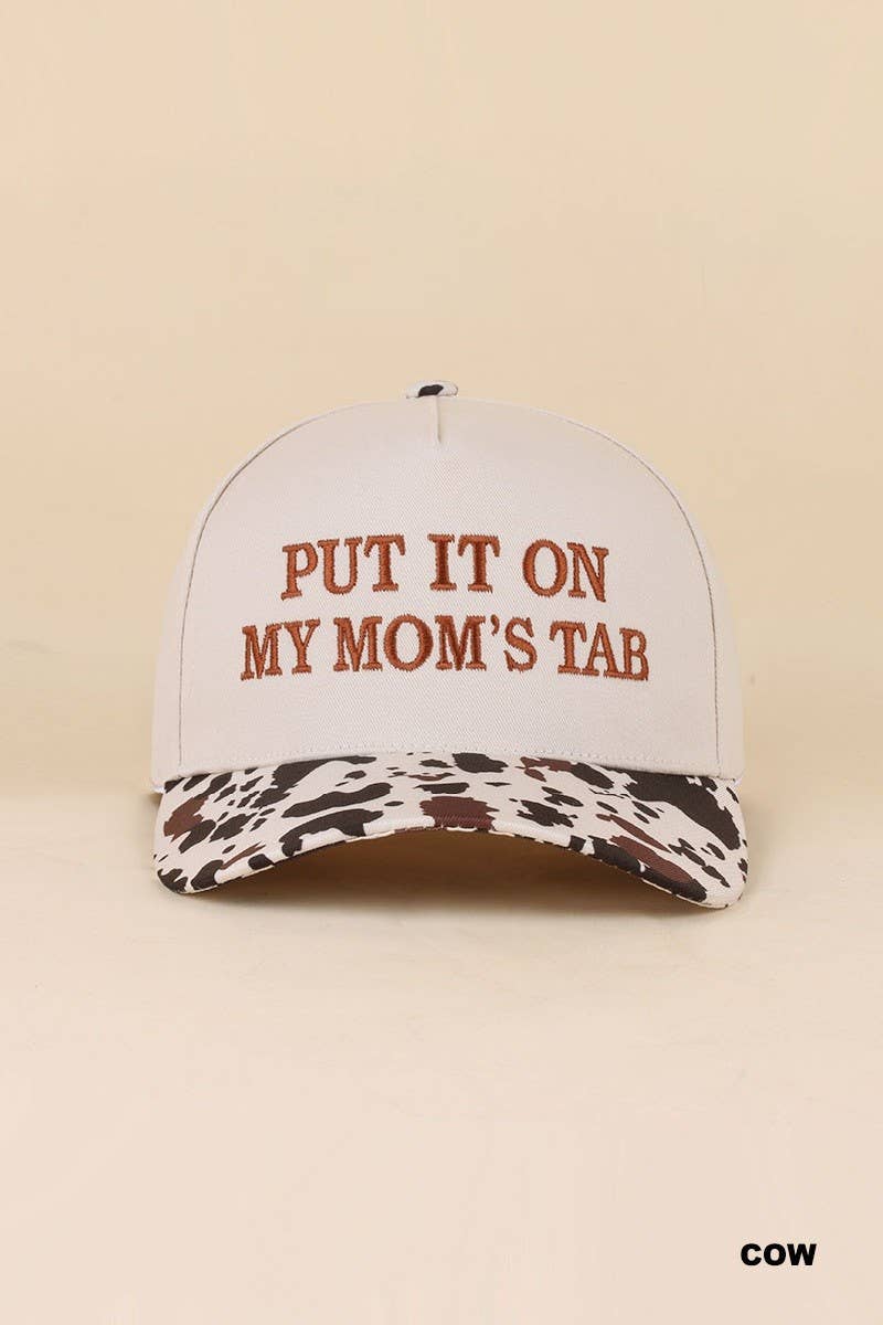 Put It On My Mom's Tab Two Tone Snapback Hat