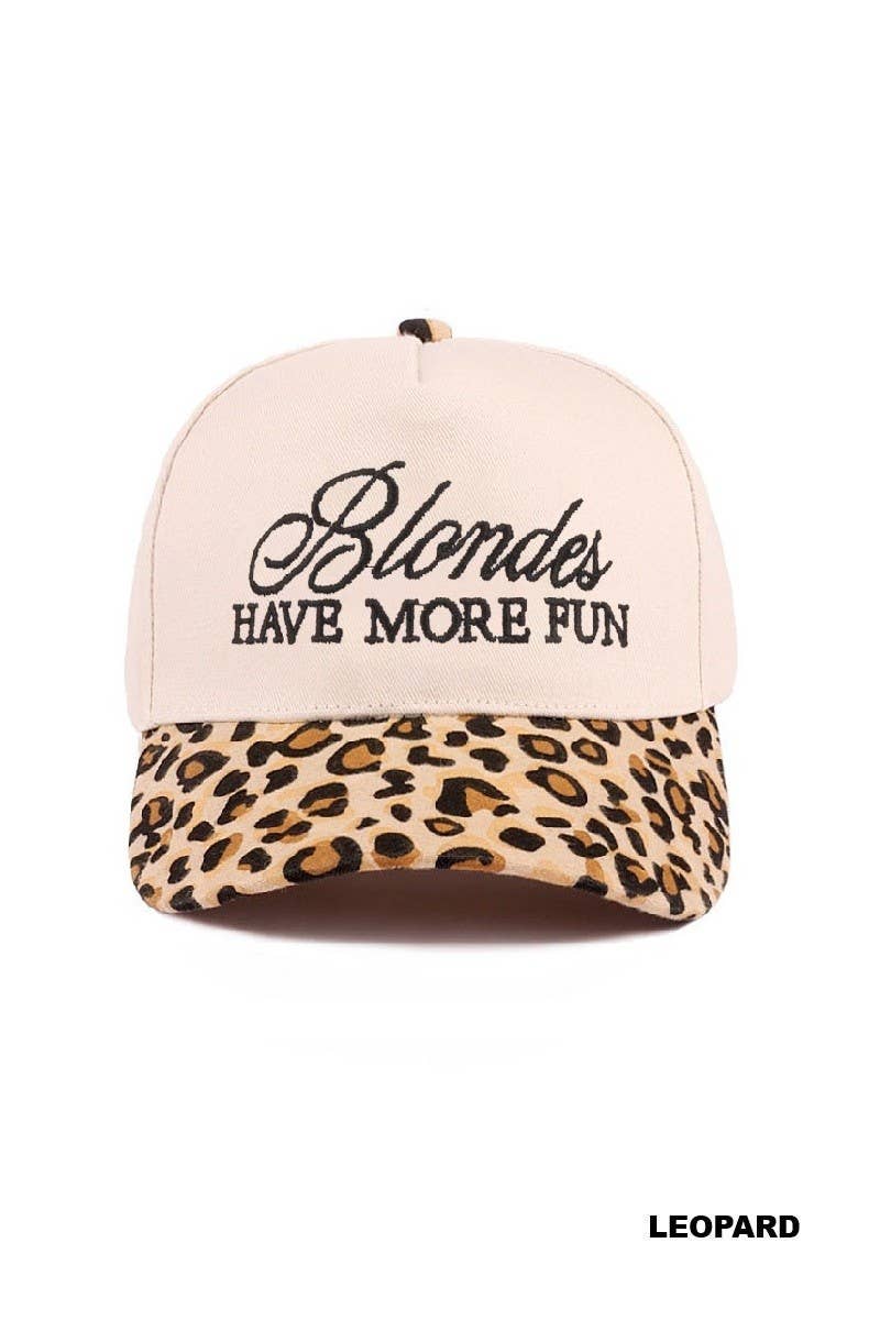 Blondes Have More Fun Two-tone Canvas Cotton Cap