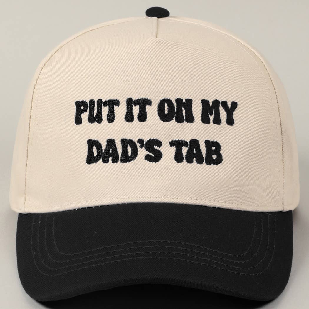 Put It On My Dad's Tab Embroidery Two-Tone Hat