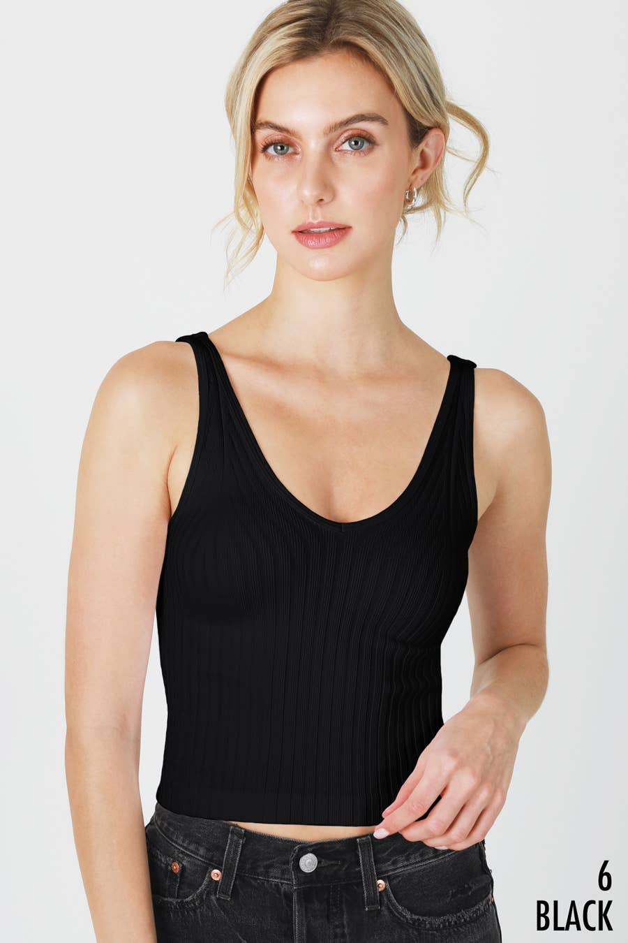 NEW NIKI BIKI Wide Ribbed Tank Top