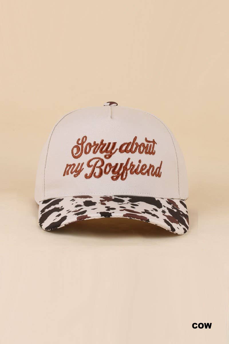 Sorry About My Boyfriend Two Tone Snapback Hat