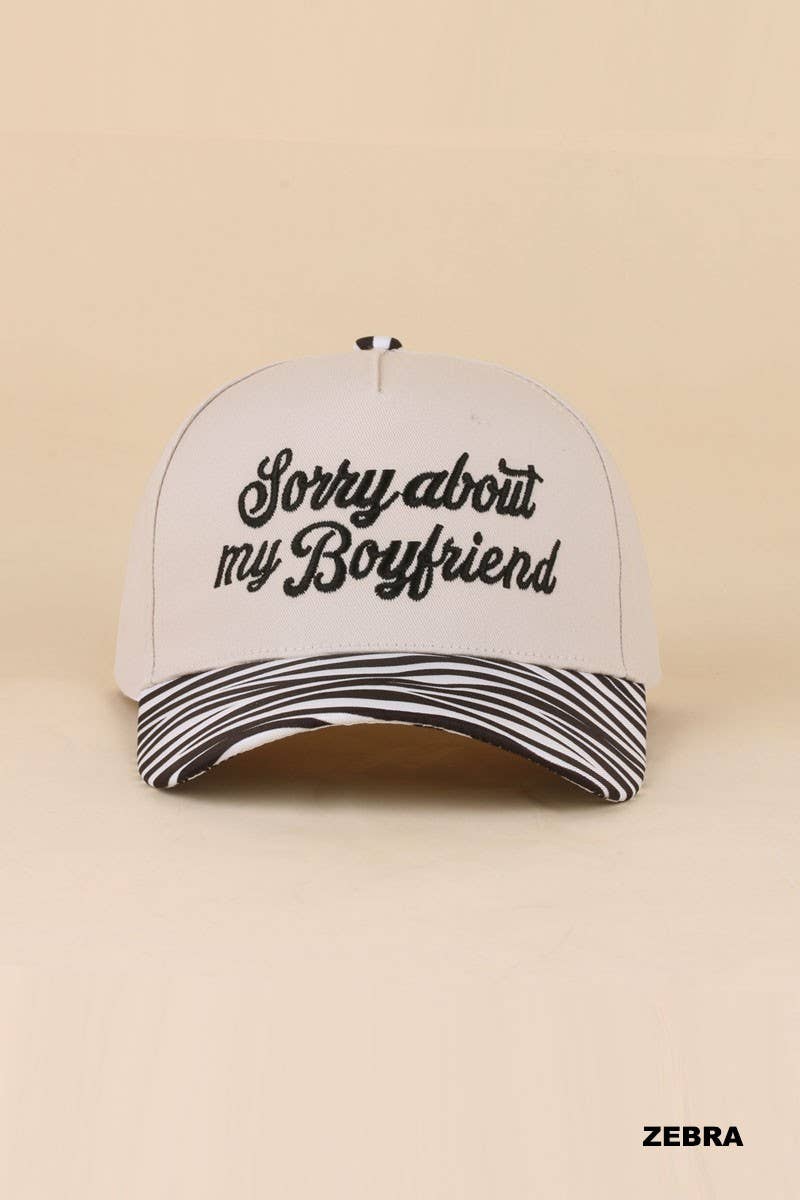 Sorry About My Boyfriend Two Tone Snapback Hat