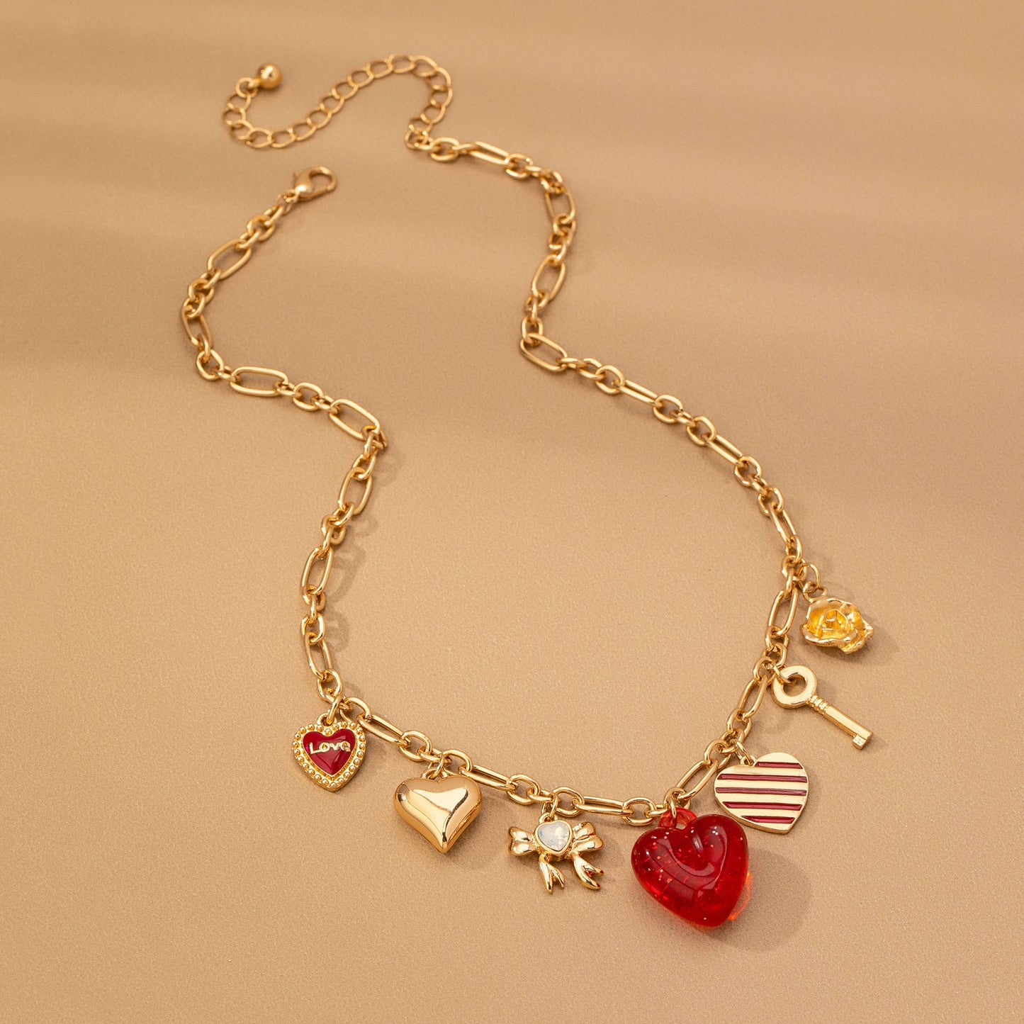 CHARM NECKLACE-HEARTS|80N92641