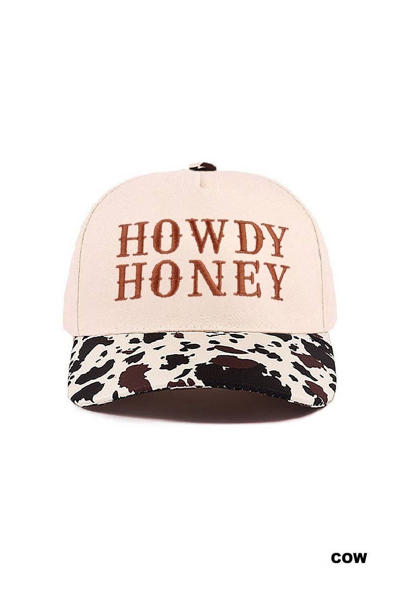 Howdy Honey Two-tone Canvas Cotton Cap