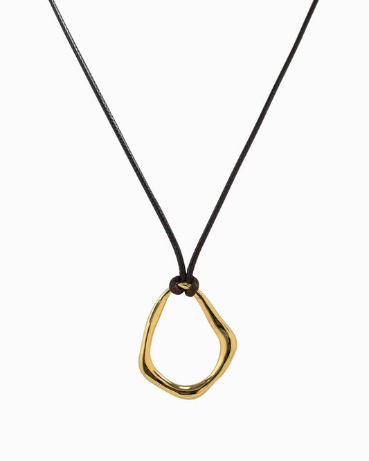 Abstract Wave Cord Necklace