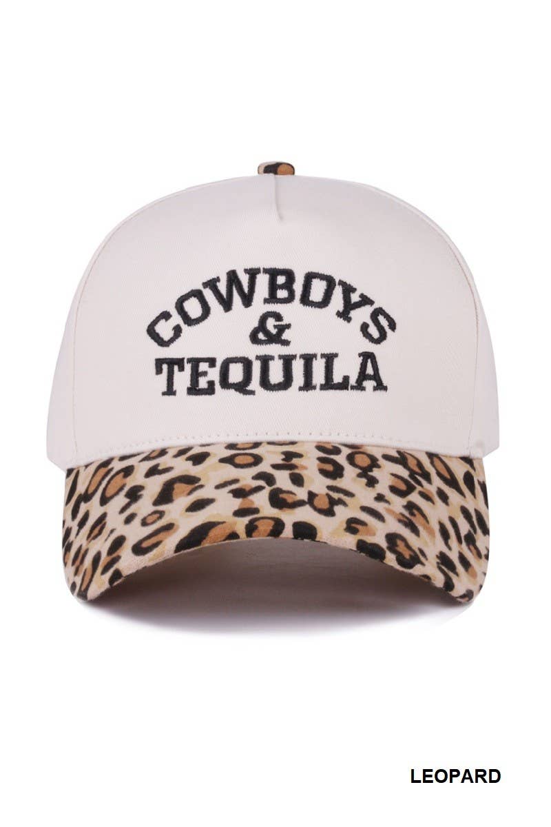 Cowboys And Tequila Two Tone Canvas Cotton Cap