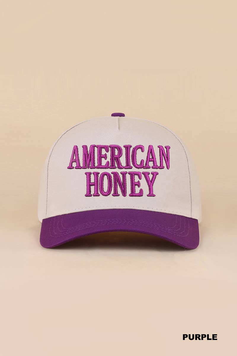 American Honey Two Tone Canvas Cotton Cap