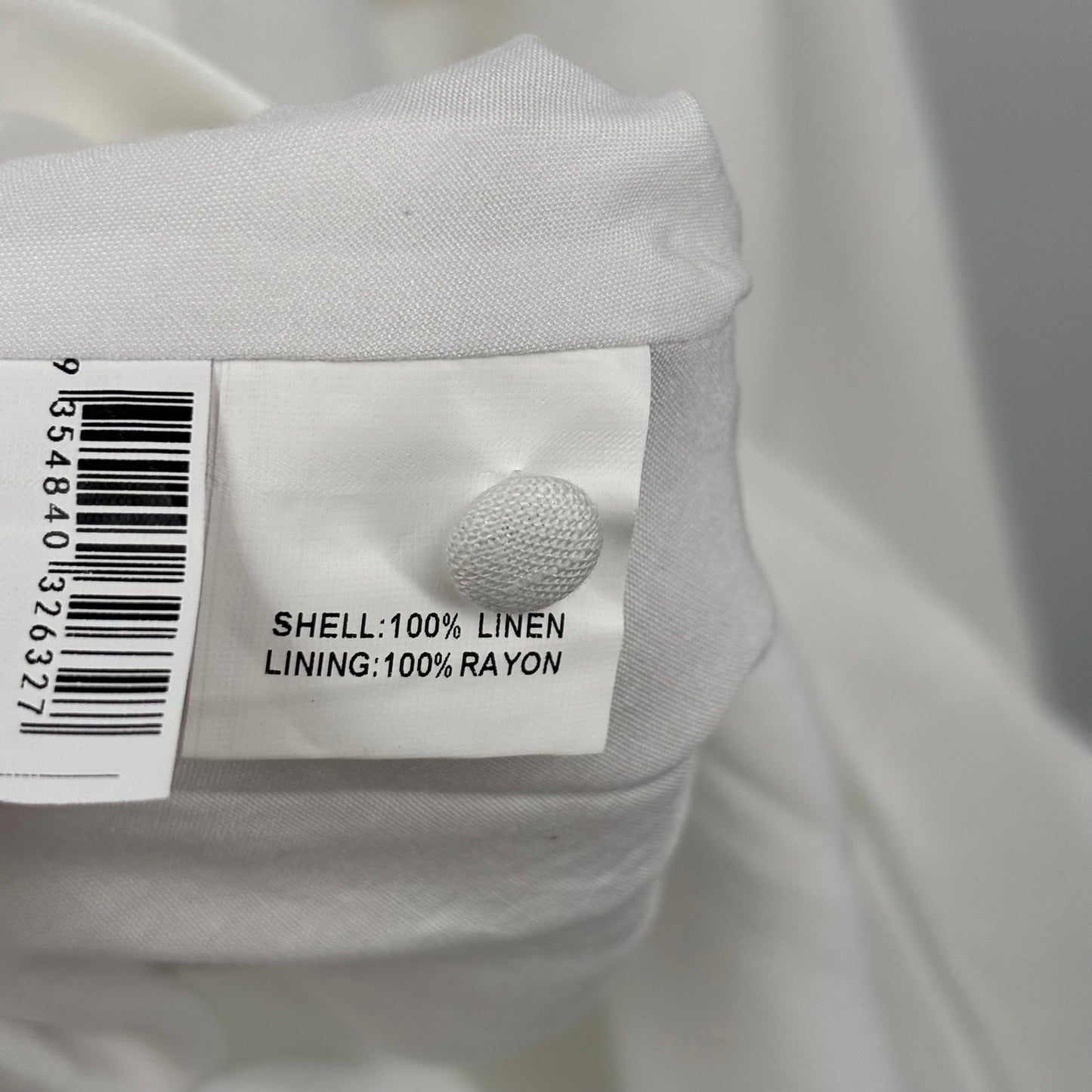 New Dissh Andrea White Linen Maxi Dress Womens 12