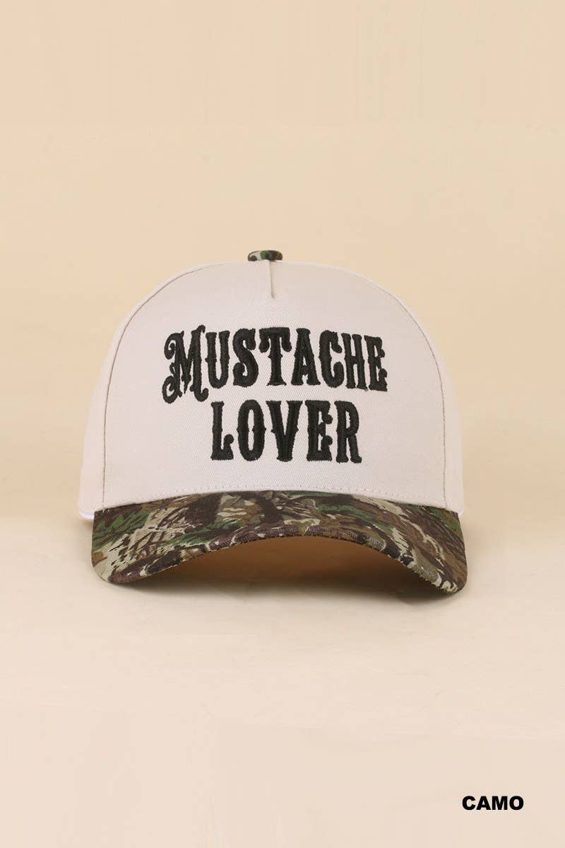 Mustache Lover Two Tone Snapback Hat