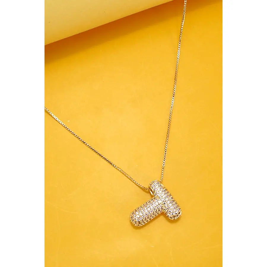 INITIAL PAVE NECKLACE