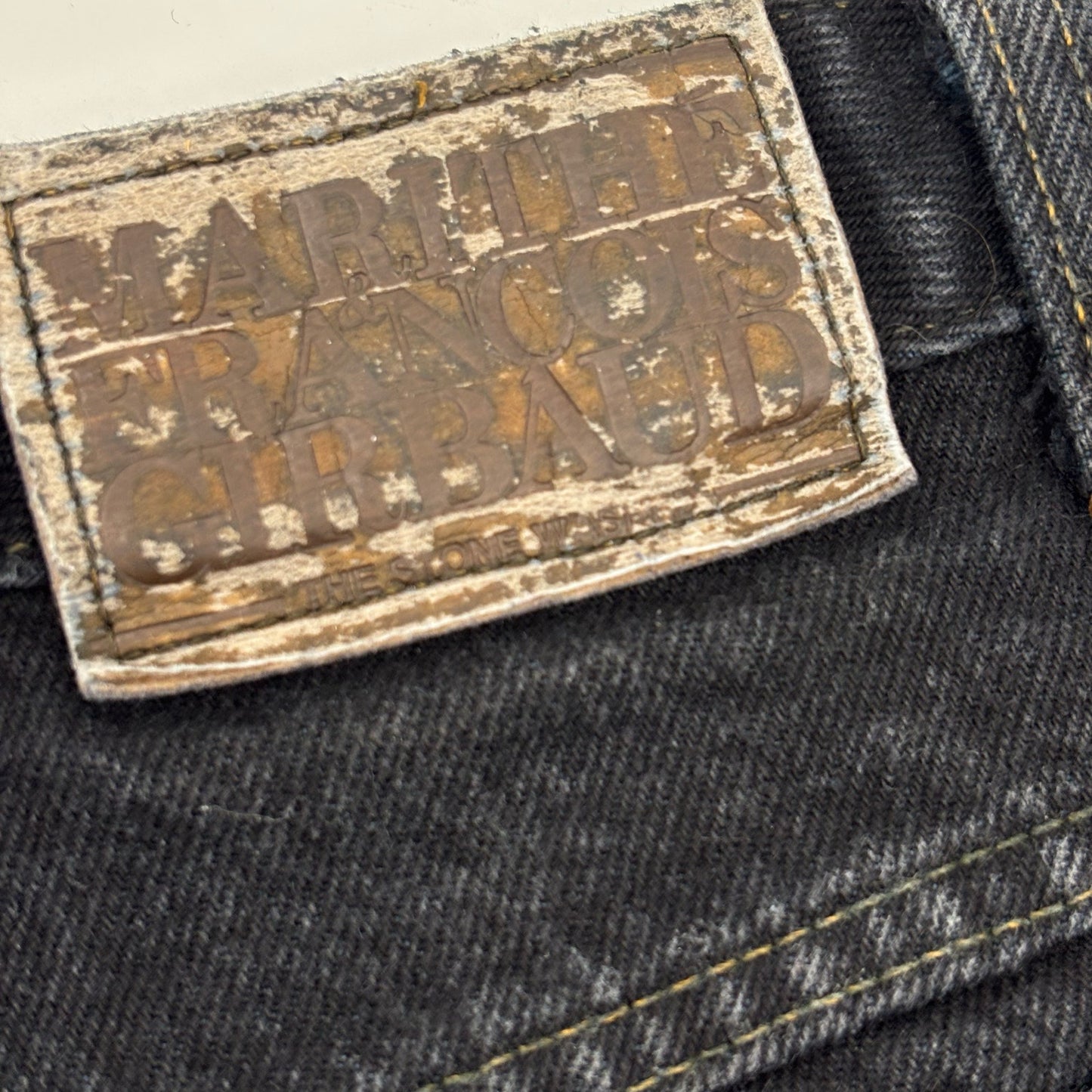 Vintage Marithe + Francois Girbaud Distressed Black Jean Shorts 11/12