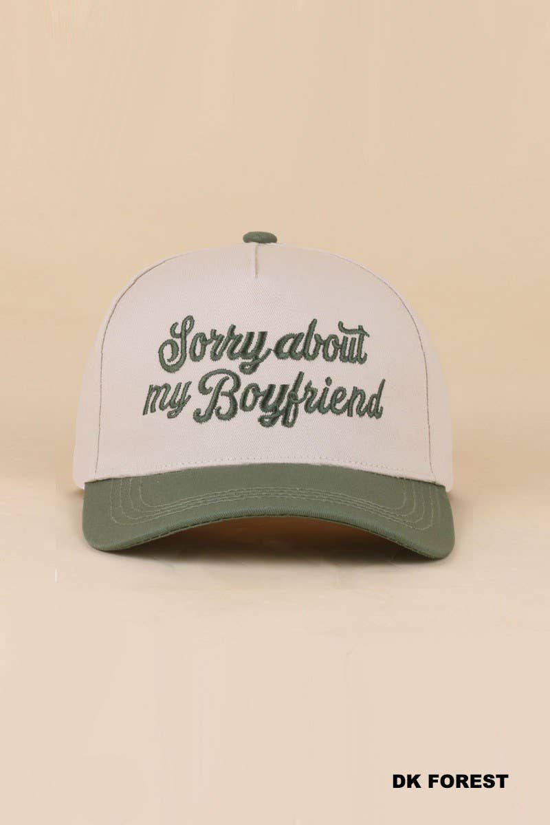 Sorry About My Boyfriend Two Tone Snapback Hat