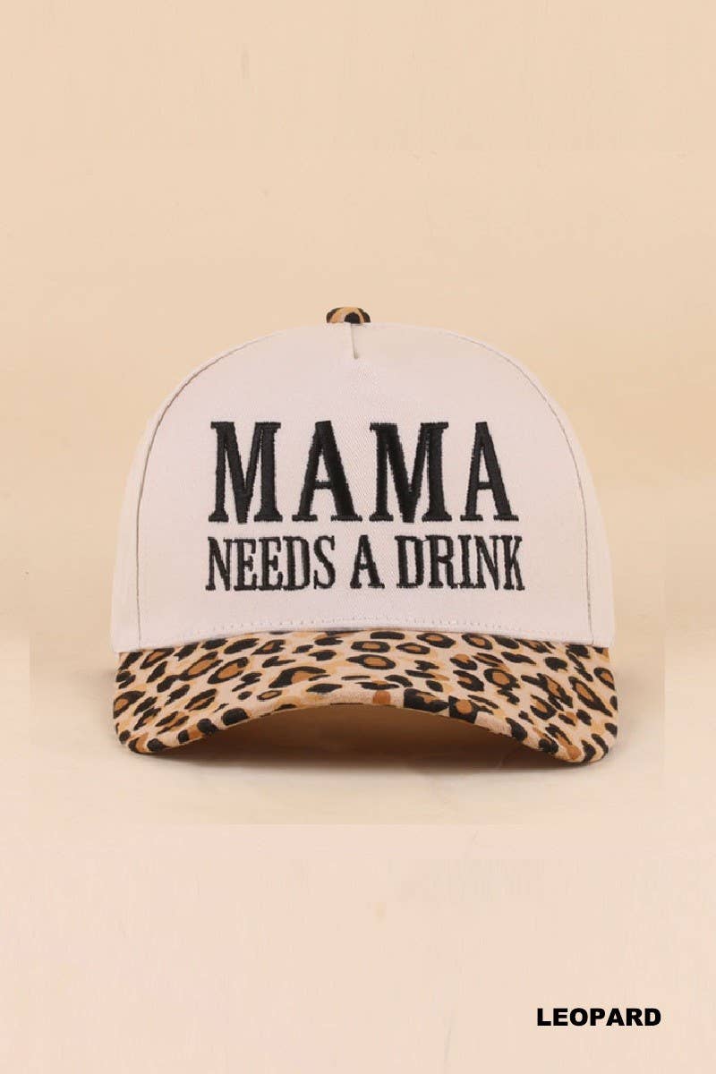 Mama Needs A Drink Two Tone Snapback Hat