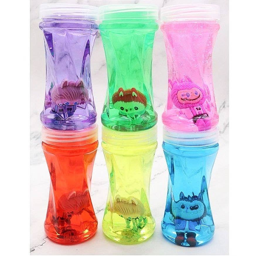 12pk Funny Monster Figure Inside Crystal Mud Slime