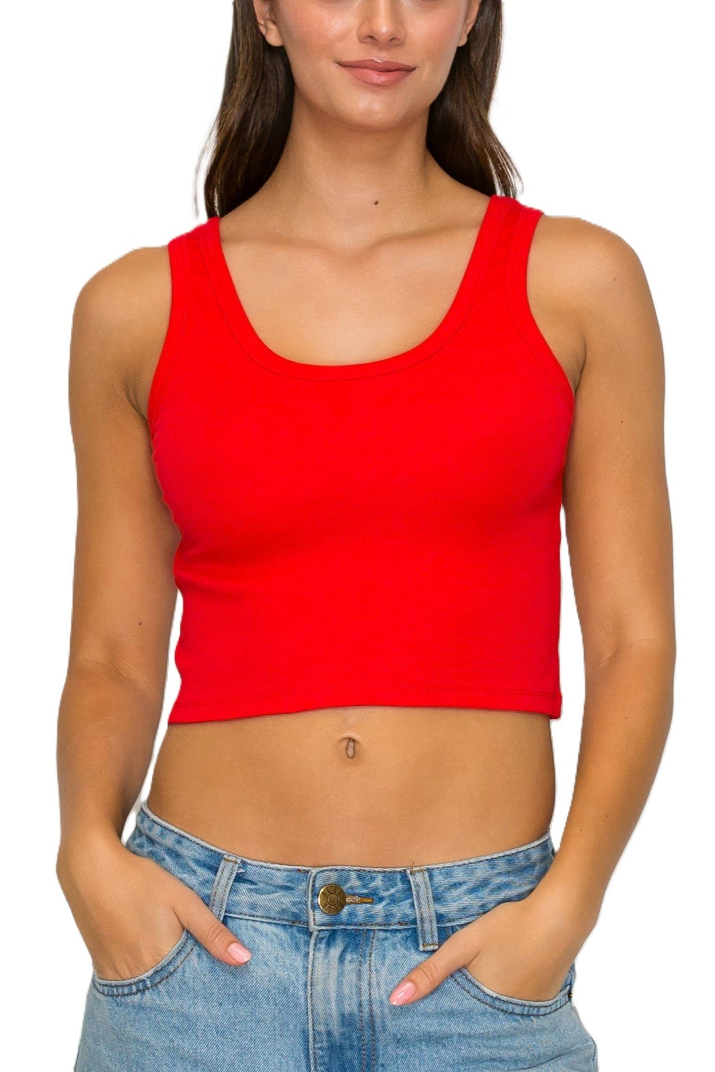 *NEW* Ribbed Scoop Neck Crop Top