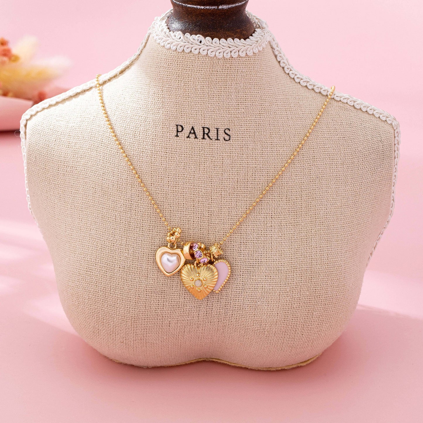 Multi-Heart Charm Necklace | 80N92883