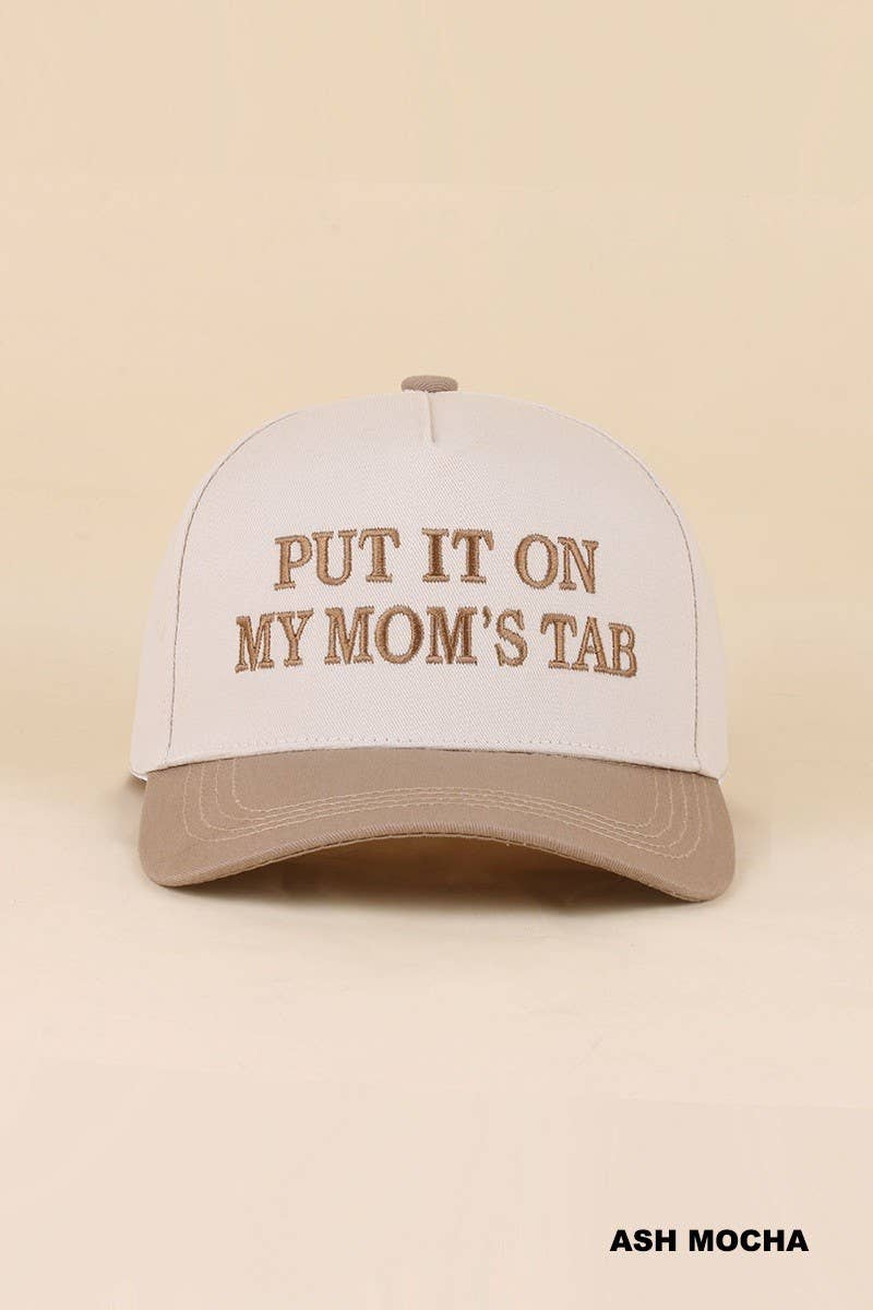 Put It On My Mom's Tab Two Tone Snapback Hat