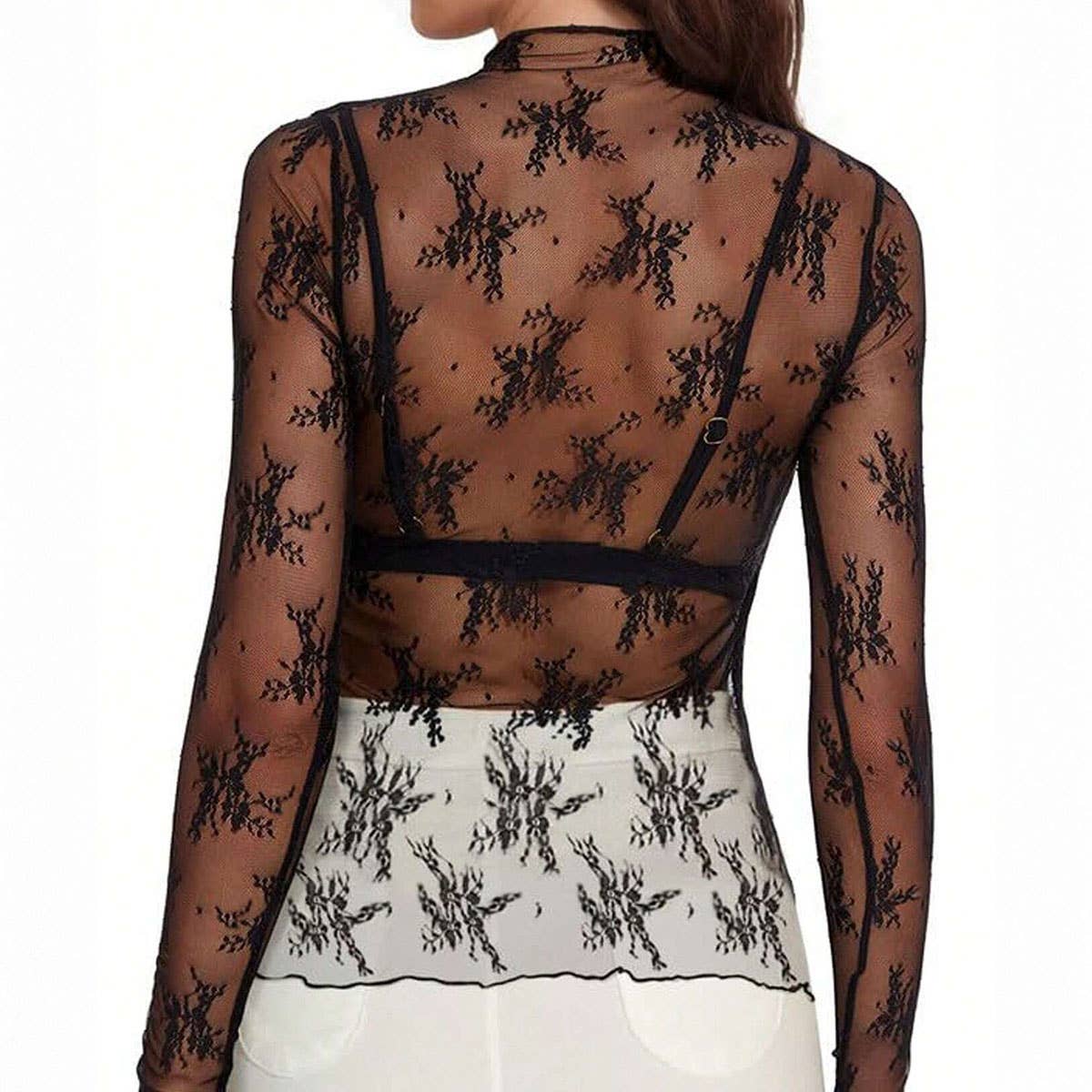 New Sheer Lace Top