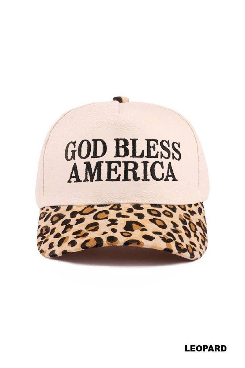 God Bless America Two-tone Canvas Cotton Cap