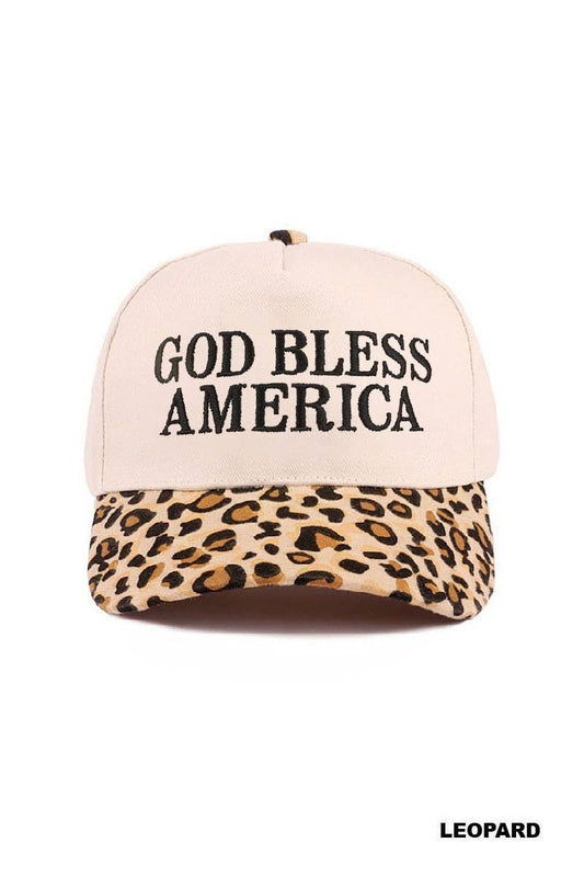 God Bless America Two-tone Canvas Cotton Cap