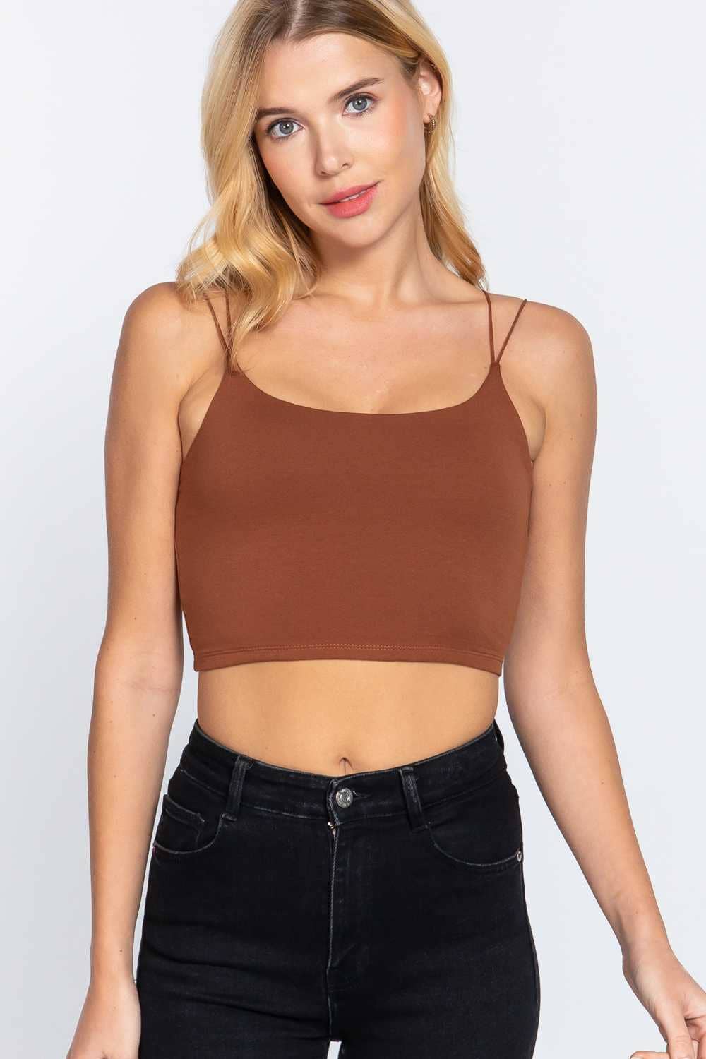 *NEW* Round Neck Cami Crop Top