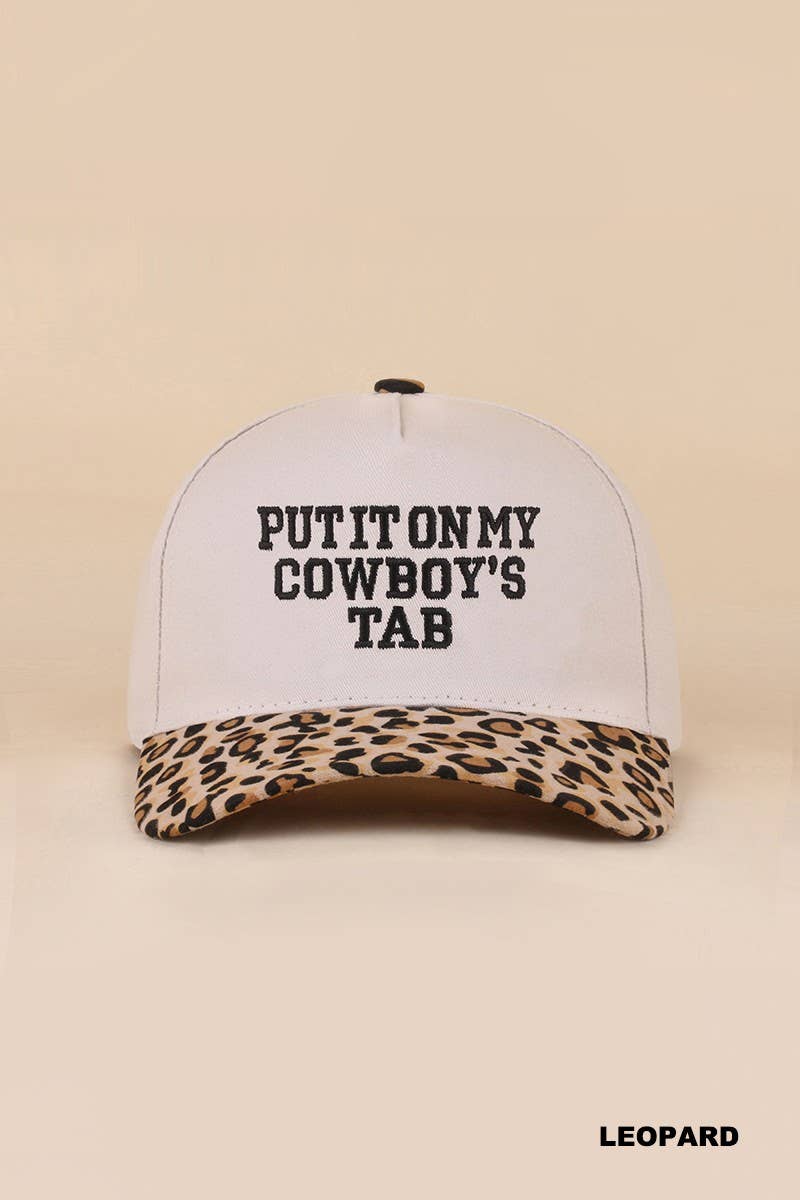 Put It On My Cowboy's Tab Two Tone Snapback Hat