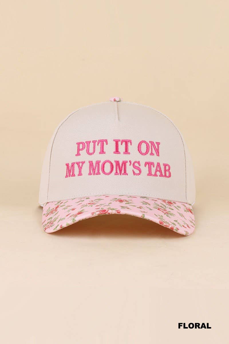 Put It On My Mom's Tab Two Tone Snapback Hat