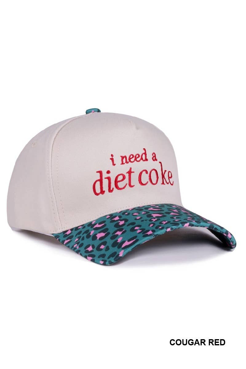 I Need A Diet Coke Two Tone Canvas Cotton Cap SI-28475