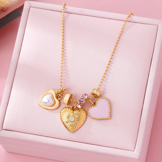 Multi-Heart Charm Necklace | 80N92883