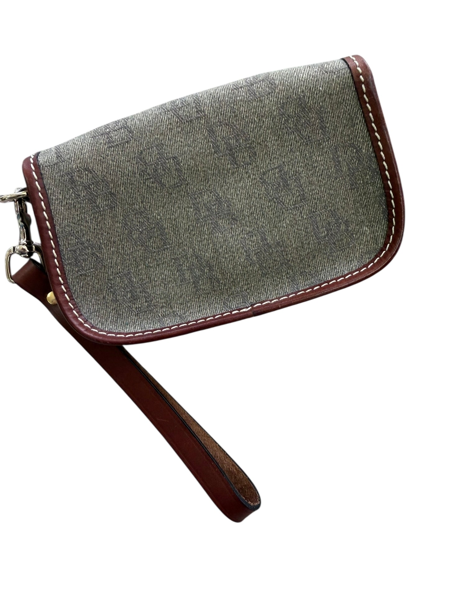 Dooney & Bourke Monogram Canvas Wristlet Wallet Vintage