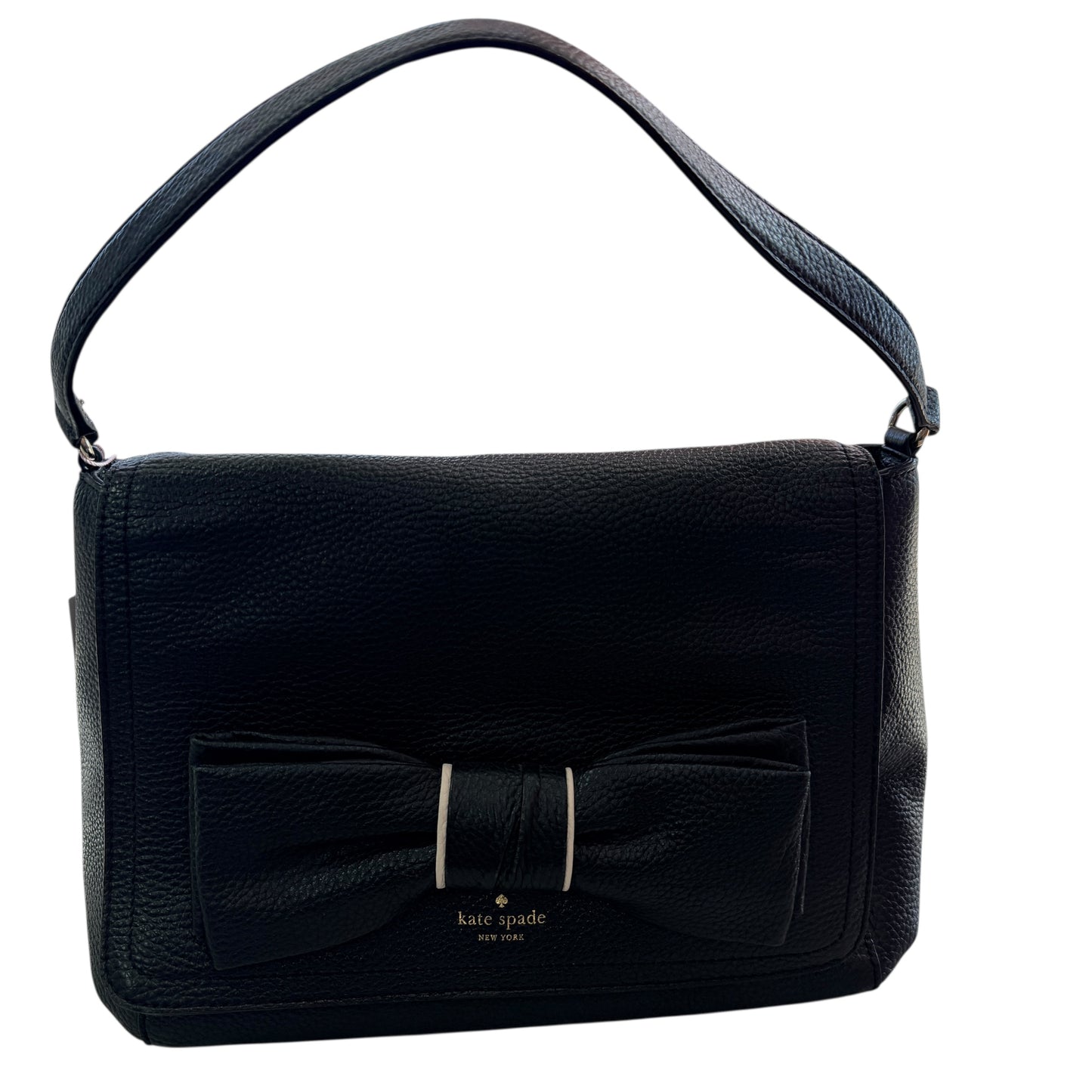 KATE SPADE Bow Bag Black Pebbled Leather