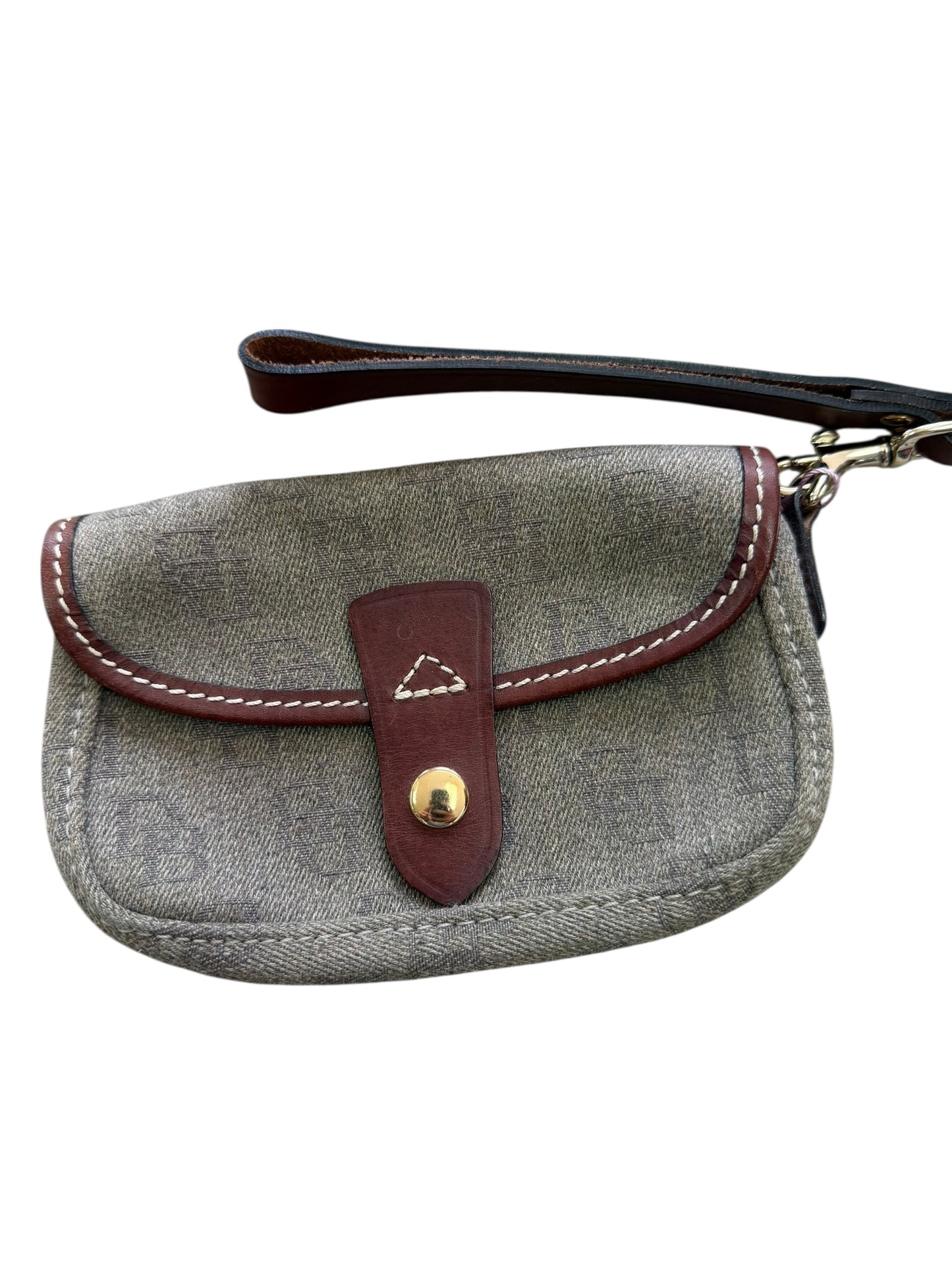 Dooney & Bourke Monogram Canvas Wristlet Wallet Vintage