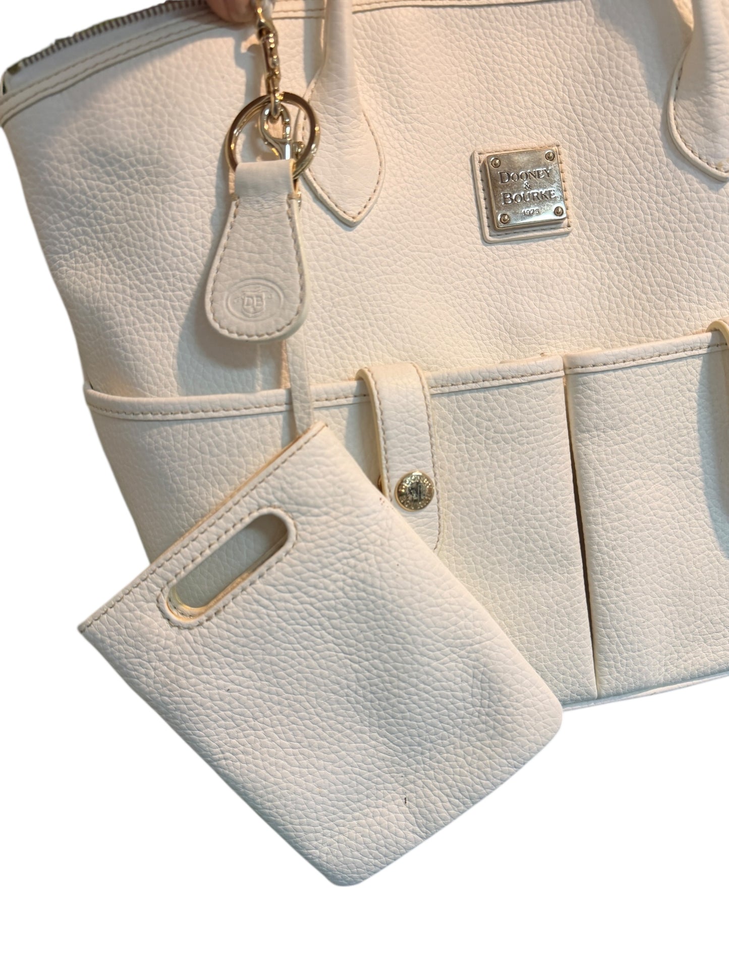 Dooney & Bourke White Leather Tote Bag
